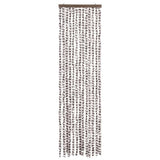 Vidaxl vliegengordijn 56x185 cm chenille taupe en wit