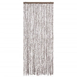 Vidaxl vliegengordijn 56x185 cm chenille taupe en wit