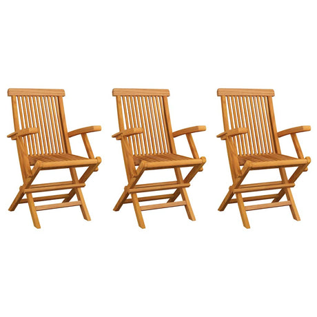 Vidaxl tuinstoelen 3 st massief teakhout