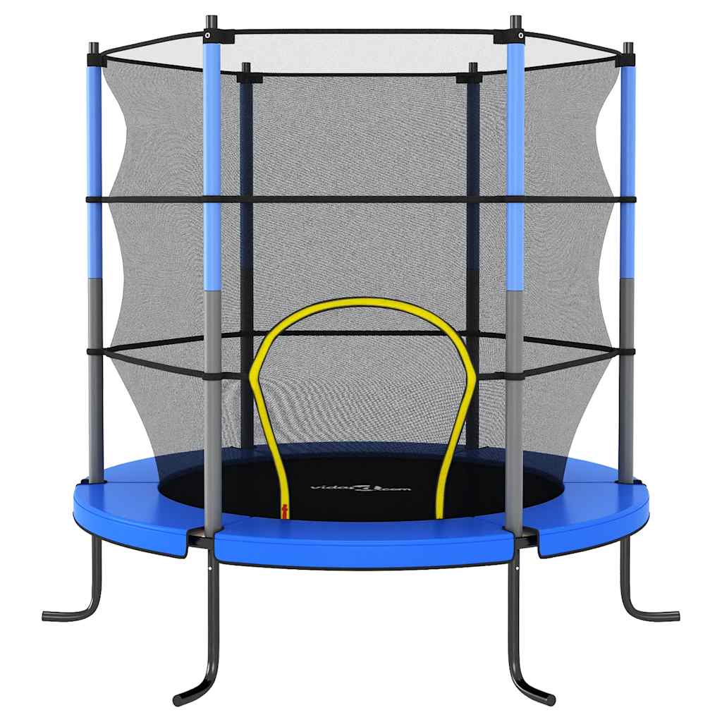 Vidaxl trampoline met veiligheidsnet rond 140x160 cm blauw