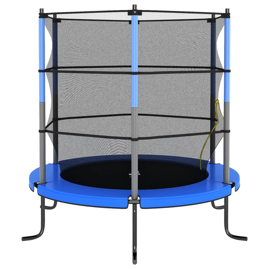 VidaXL Trampoline met veiligheidsnet rond 140x160 cm blauw