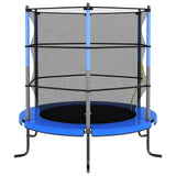 Vidaxl trampoline met veiligheidsnet rond 140x160 cm blauw