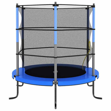 Vidaxl trampoline met veiligheidsnet rond 140x160 cm blauw