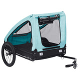 Vidaxl hondenfietstrailer blauw en zwart