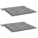 Vidaxl tuinstoelkussens 2 st 40x40x4 cm oxford stof grijs