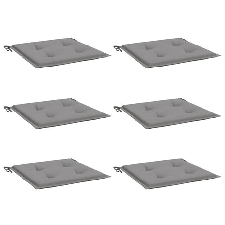 Vidaxl tuinstoelkussens 6 st 40x40x4 cm oxford stof grijs