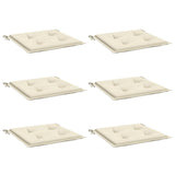 Vidaxl tuinstoelkussens 6 st 40x40x4 cm oxford stof crèmekleurig