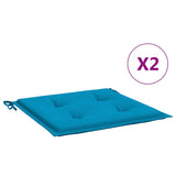 VidaXL Tuinstoelkussens 2 st 40x40x3 cm oxford stof blauw