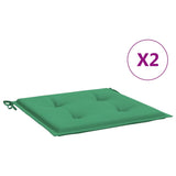 Vidaxl tuinstoelkussens 2 st 40x40x3 cm oxford stof groen