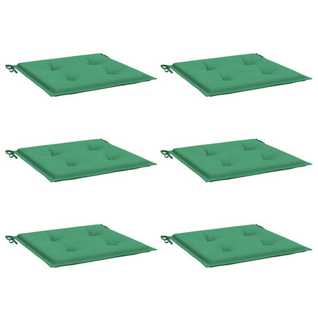 Vidaxl tuinstoelkussens 6 st 40x40x3 cm oxford stof groen