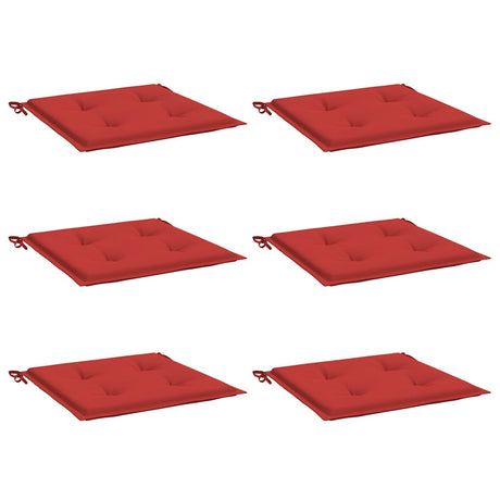 Vidaxl tuinstoelkussens 6 st 40x40x4 cm oxford stof rood
