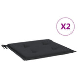 Vidaxl tuinstoelkussens 2 st 40x40x3 cm oxford stof zwart