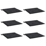 Vidaxl tuinstoelkussens 6 st 40x40x4 cm oxford stof zwart
