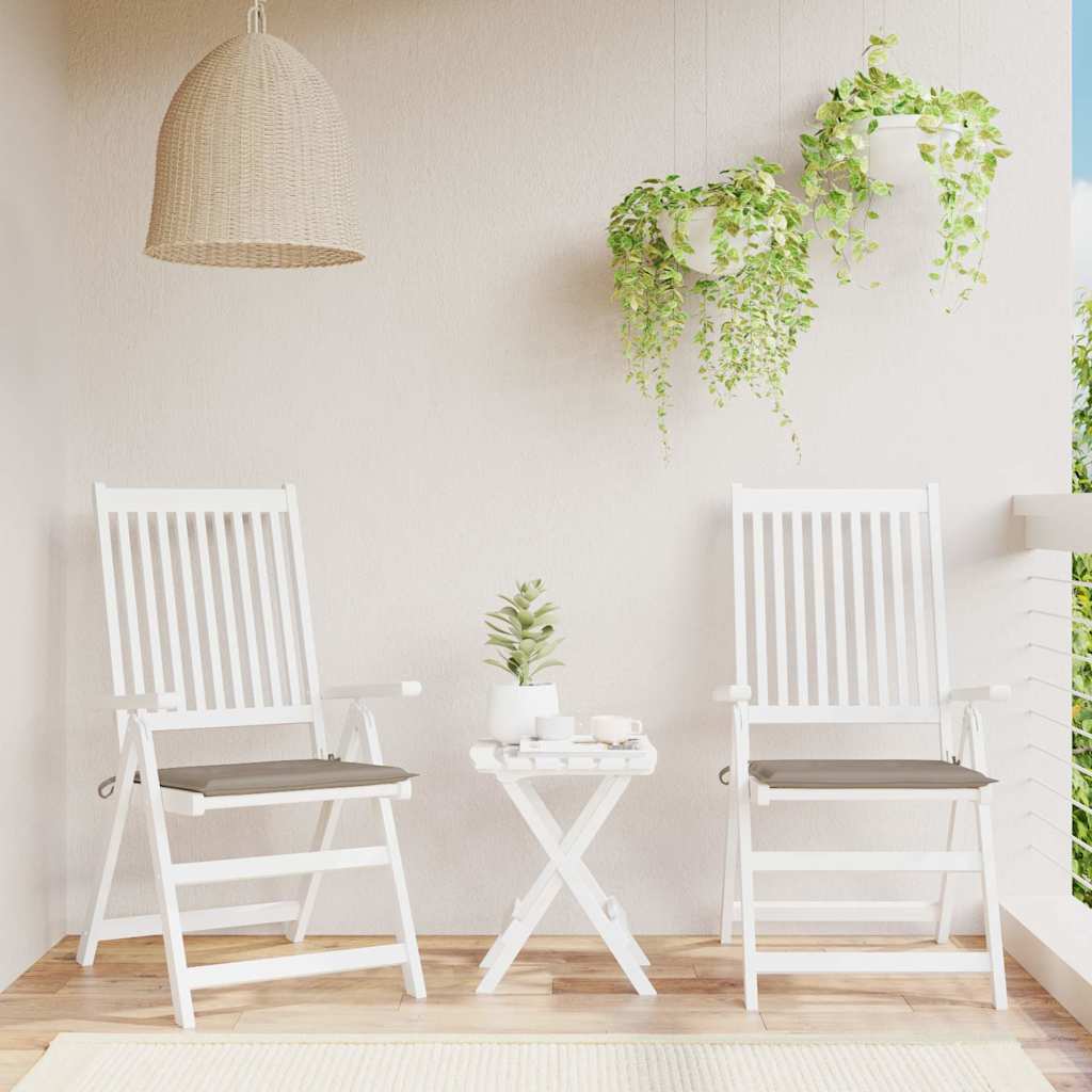 Vidaxl tuinstoelkussens 2 st 40x40x4 cm oxford stof taupe