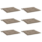 Vidaxl tuinstoelkussens 6 st 40x40x4 cm oxford stof taupe