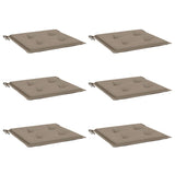 Vidaxl tuinstoelkussens 6 st 40x40x3 cm oxford stof taupe