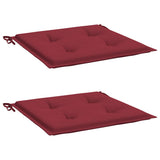 Vidaxl tuinstoelkussens 2 st 40x40x4 cm oxford stof wijnrood