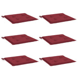 Vidaxl tuinstoelkussens 6 st 40x40x4 cm oxford stof wijnrood