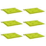 Vidaxl tuinstoelkussens 6 st 40x40x3 cm oxford stof felgroen