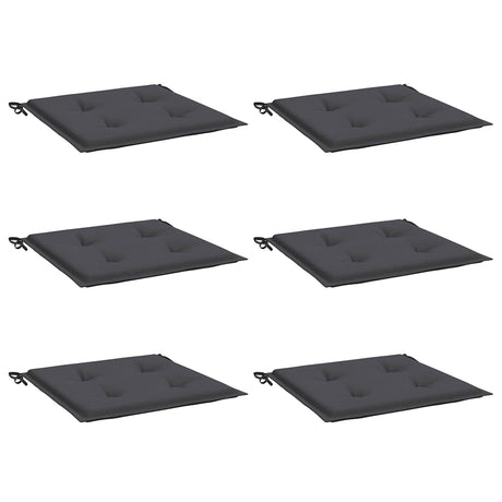 Vidaxl tuinstoelkussens 6 st 50x50x4 cm oxford stof antracietkleurig