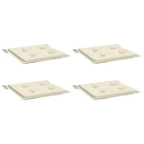 Vidaxl tuinstoelkussens 4 st 50x50x4 cm oxford stof crèmekleurig