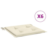 VidaXL Tuinstoelkussens 6 st 50x50x3 cm oxford stof crèmekleurig