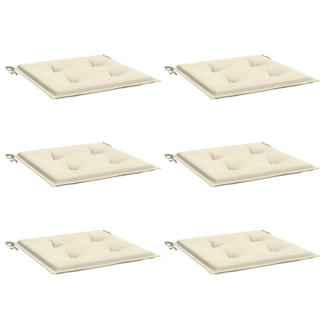Vidaxl tuinstoelkussens 6 st 50x50x2 cm oxford stof crèmekleurig