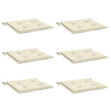 Vidaxl tuinstoelkussens 6 st 50x50x2 cm oxford stof crèmekleurig
