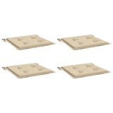 Vidaxl tuinstoelkussens 4 st 50x50x4 cm oxford stof beige