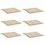 Vidaxl tuinstoelkussens 6 st 50x50x4 cm oxford stof beige