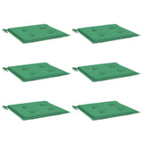 Vidaxl tuinstoelkussens 6 st 50x50x3 cm oxford stof groen