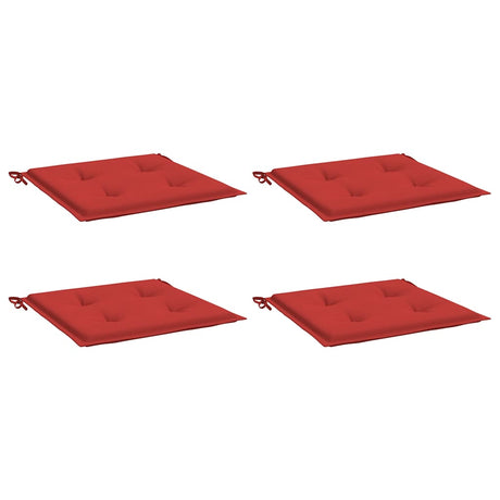 Vidaxl tuinstoelkussens 4 st 50x50x4 cm oxford stof rood