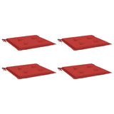 Vidaxl tuinstoelkussens 4 st 50x50x4 cm oxford stof rood