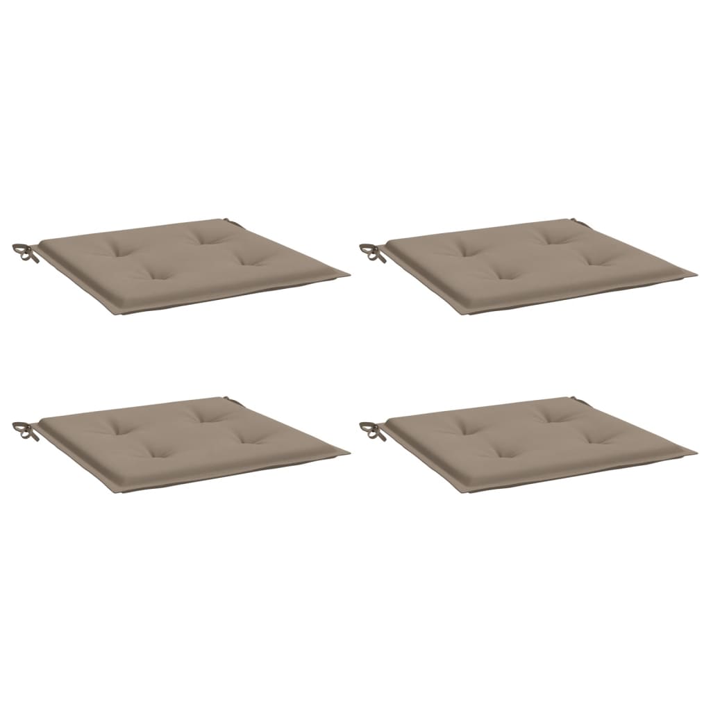 Vidaxl tuinstoelkussens 4 st 50x50x3 cm oxford stof taupe