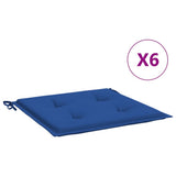 Vidaxl tuinstoelkussens 6 st 50x50x4 cm oxford stof koningsblauw