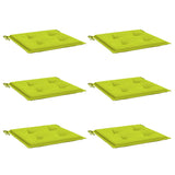 Vidaxl tuinstoelkussens 6 st 50x50x3 cm oxford stof felgroen