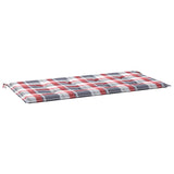 Vidaxl tuinbankkussen 100x50x3 cm oxford stof ruitpatroon rood