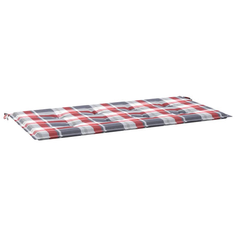 VidaXL Tuinbankkussen 120x50x3 cm oxford stof ruitpatroon rood