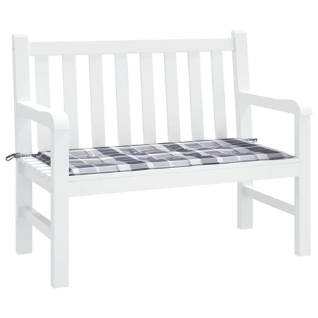 Vidaxl tuinbankkussen 120x50x4 cm oxford stof ruitpatroon grijs