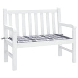 Vidaxl tuinbankkussen 120x50x4 cm oxford stof ruitpatroon grijs