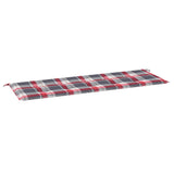 Vidaxl tuinbankkussen 150x50x3 cm oxford stof ruitpatroon rood