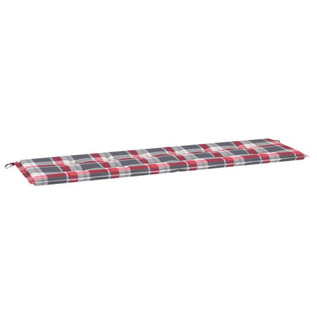 VidaXL Tuinbankkussen 180x50x3 cm oxford stof ruitpatroon rood