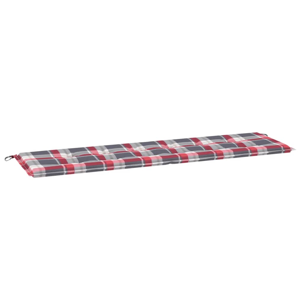 Vidaxl tuinbankkussen 180x50x3 cm oxford stof ruitpatroon rood