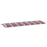 Vidaxl tuinbankkussen 180x50x3 cm oxford stof ruitpatroon rood