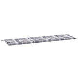 Vidaxl tuinbankkussen 180x50x4 cm oxford stof ruitpatroon grijs