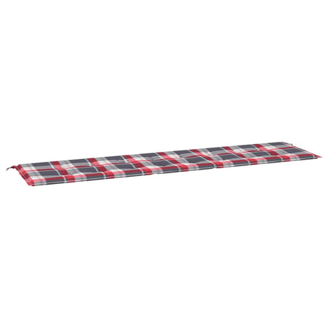 VidaXL Tuinbankkussen 200x50x3 cm oxford stof ruitpatroon rood