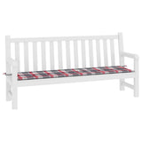 Vidaxl tuinbankkussen 200x50x3 cm oxford stof ruitpatroon rood