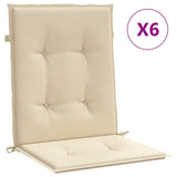 VidaXL Tuinstoelkussens 6 st 100x50x3 cm oxford stof beige