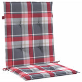 VidaXL Tuinstoelkussens 6 st 100x50x3 cm oxford stof ruitpatroon rood