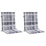 Vidaxl tuinstoelkussens 2 st 100x50x3 cm oxford stof ruitpatroon grijs